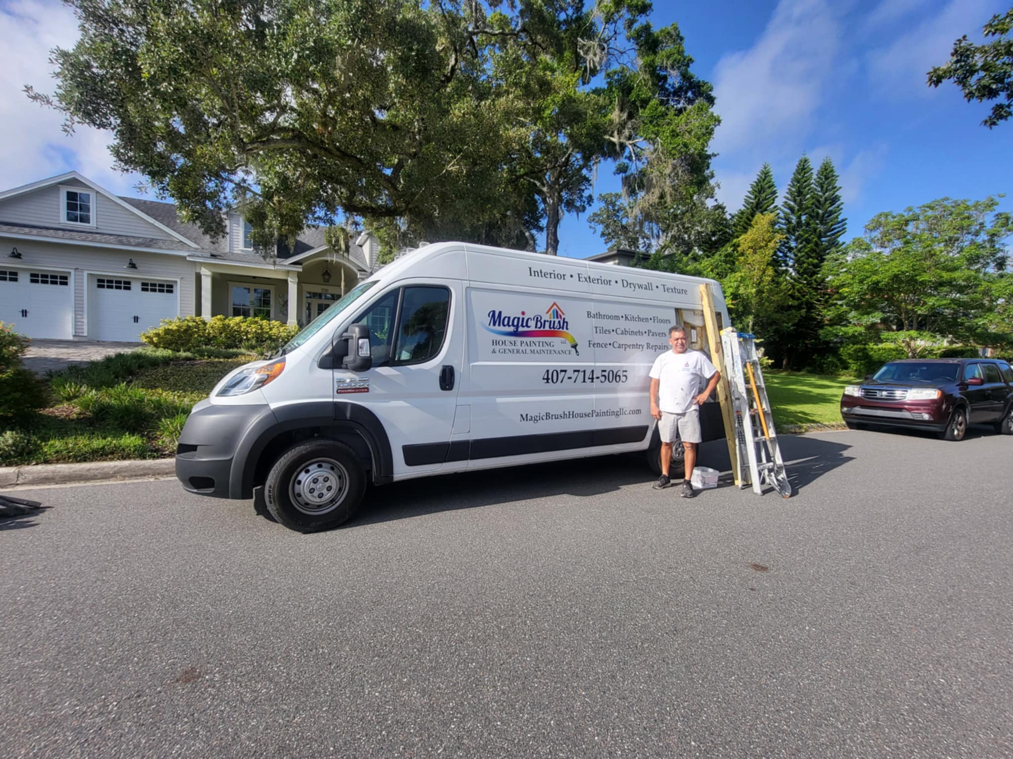 Freshly painted Orlando home completed by Magic Brush House Painting